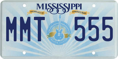 MS license plate MMT555
