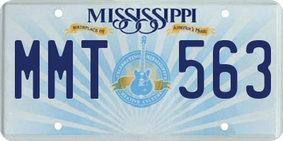 MS license plate MMT563