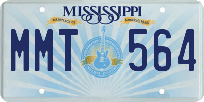 MS license plate MMT564