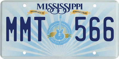 MS license plate MMT566