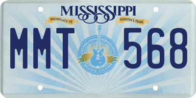 MS license plate MMT568