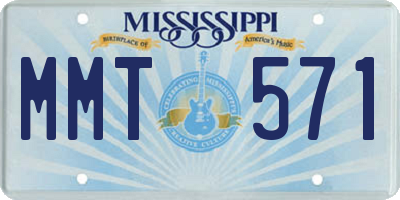 MS license plate MMT571