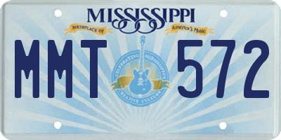 MS license plate MMT572