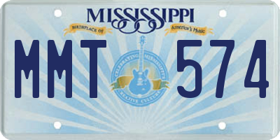 MS license plate MMT574