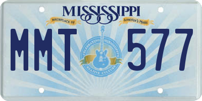 MS license plate MMT577