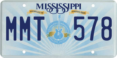 MS license plate MMT578
