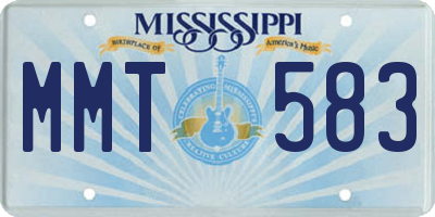 MS license plate MMT583