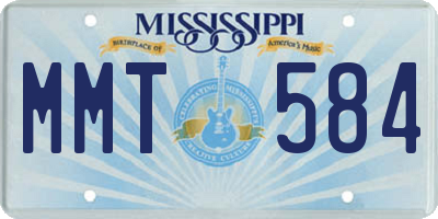MS license plate MMT584