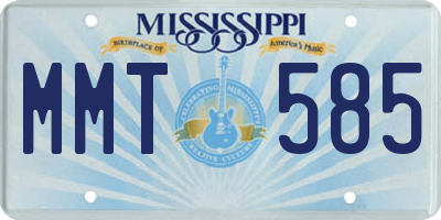 MS license plate MMT585