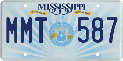 MS license plate MMT587