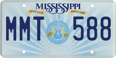 MS license plate MMT588