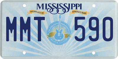 MS license plate MMT590