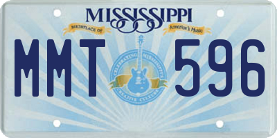 MS license plate MMT596