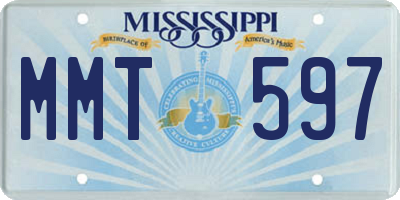 MS license plate MMT597