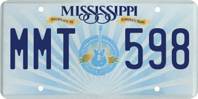 MS license plate MMT598