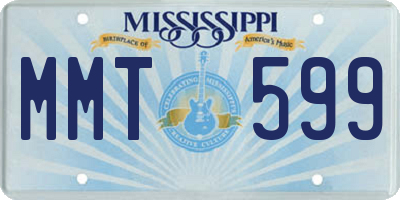MS license plate MMT599