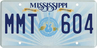 MS license plate MMT604