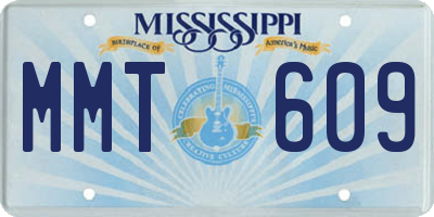 MS license plate MMT609