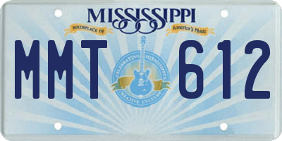 MS license plate MMT612