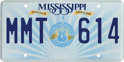 MS license plate MMT614