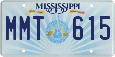 MS license plate MMT615