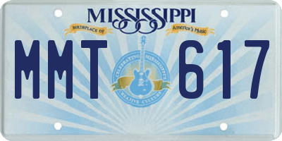 MS license plate MMT617