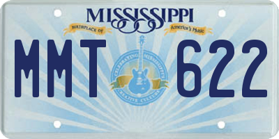 MS license plate MMT622