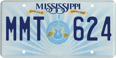 MS license plate MMT624