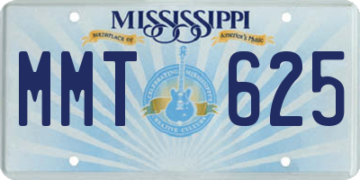 MS license plate MMT625