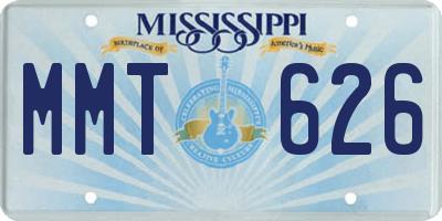 MS license plate MMT626
