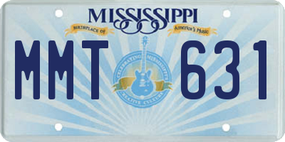 MS license plate MMT631
