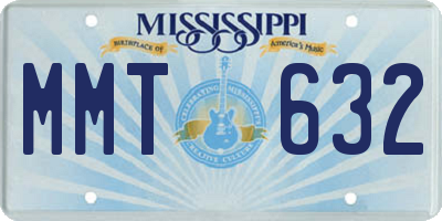 MS license plate MMT632