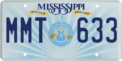 MS license plate MMT633