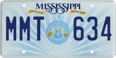 MS license plate MMT634