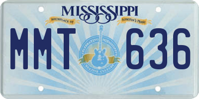 MS license plate MMT636
