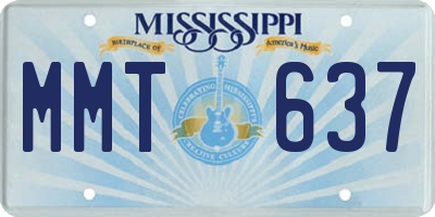 MS license plate MMT637