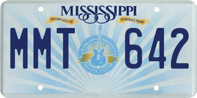 MS license plate MMT642