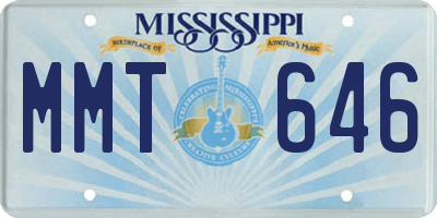 MS license plate MMT646