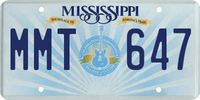 MS license plate MMT647