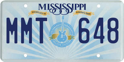 MS license plate MMT648