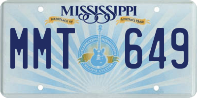 MS license plate MMT649