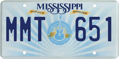 MS license plate MMT651