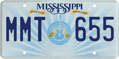MS license plate MMT655