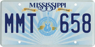 MS license plate MMT658