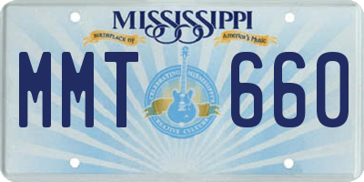 MS license plate MMT660