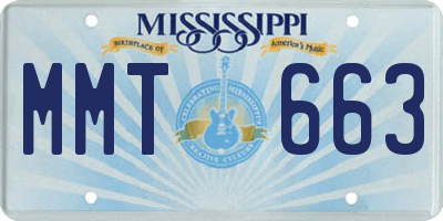 MS license plate MMT663