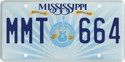 MS license plate MMT664