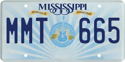 MS license plate MMT665