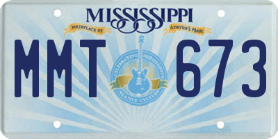 MS license plate MMT673