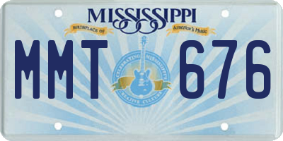 MS license plate MMT676
